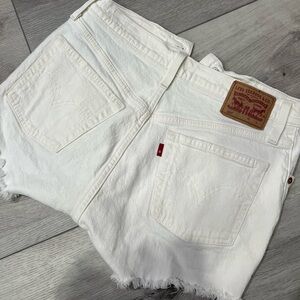 Levi's Women's Classic White Jean Shorts